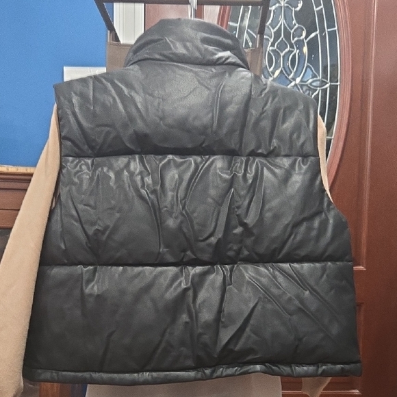 Marc New York Vegan Leather Black Quilted Vest, PM - NWT - Picture 6 of 7
